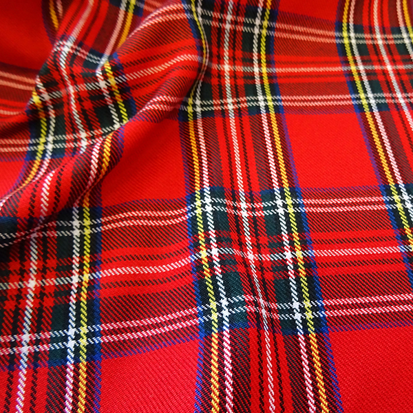 red plaid check school uniform fabric